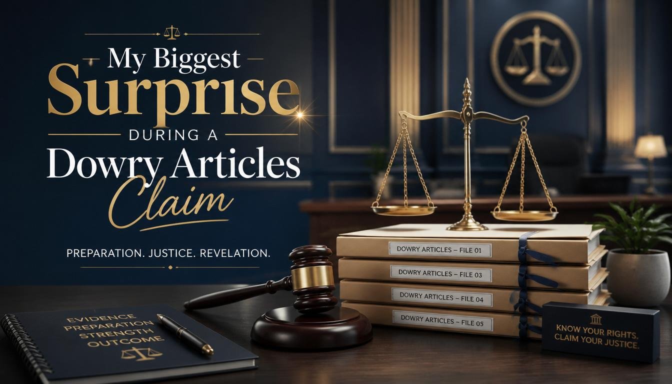 My Biggest Surprise During a Dowry Articles Claim